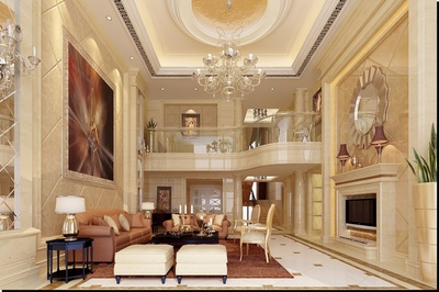 海天一色，奢華盡顯——?dú)W式豪華三居樓中樓海景裝修實(shí)景賞析